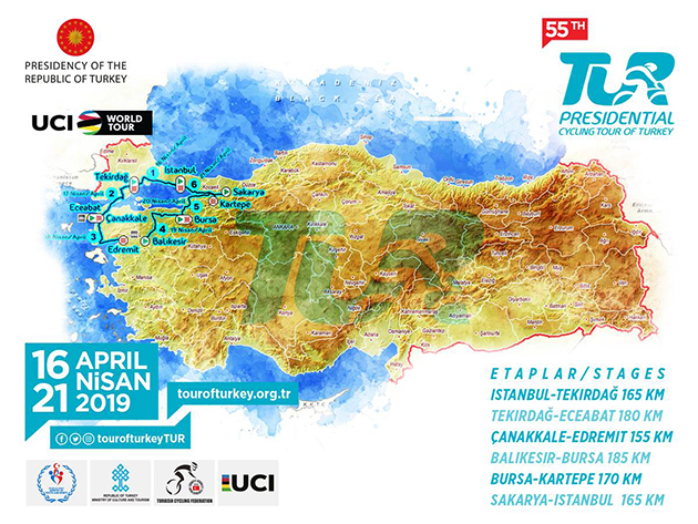 Tour of Turkey map